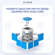 QiYi OS Cube 2x2 Magnetic Cube QY Blue POP Puzzle Cube,2x2x2 Stickerless Magic Cube Kid Toys