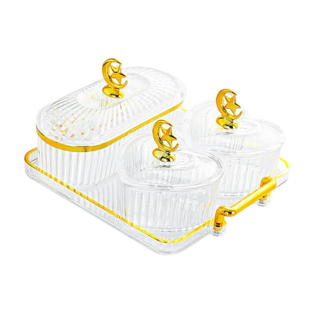 DOLITY Appetizer Plate Nordic Snack Serving Platter for Dining Room Wedding Holiday 3 Bowls
