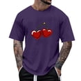 thumbnail image 2 of Wavsuf Graphic T Shirts Men Tees Short Sleeve Round Neck T Shirt Purple Size 2XL, 2 of 5