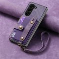 thumbnail image 1 of For Z Fold 6 Case, Leather Wallet Case For Samsung Galaxy Z Fold 6 With Card Holder & Wristband, Shockproof Protective Cover, 1 of 1