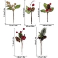 thumbnail image 2 of Palillos navideños artificiales, palitos de flores nevados, adornos de piñas que aportan un encanto rústico a la decoración de tu árbol de Navidad, seguros para el medio ambiente y los seres humanos,, 2 of 5