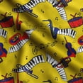 thumbnail image 1 of Soimoi Musical Instruments Print,Cotton Cambric, Quilting Fabric Sold by The Yard 42 Inch Wide, Medium Weight Cotton Fabric, SewingSupplies,White,Yellow & Red, 1 of 5