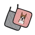 thumbnail image 2 of Carolines Treasures BB1223PTHD Checkerboard Pink Boxer Pair of Pot Holders , 7.5HX7.5W, multicolor, 2 of 3
