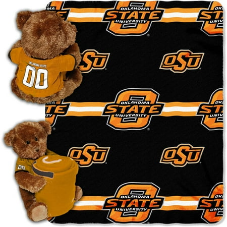 NCAA Oklahoma State Cowboys Mascot Bear Throw/Pillow Combo