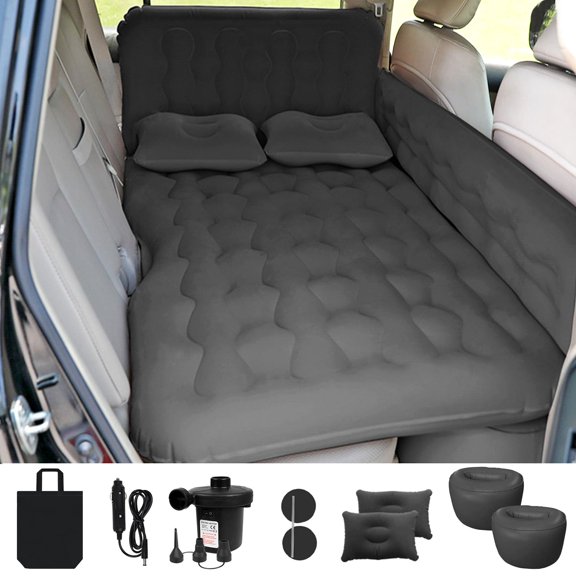 Colchón inflable para coche ISWEES, cama de coche, SUV, con bomba eléctrica