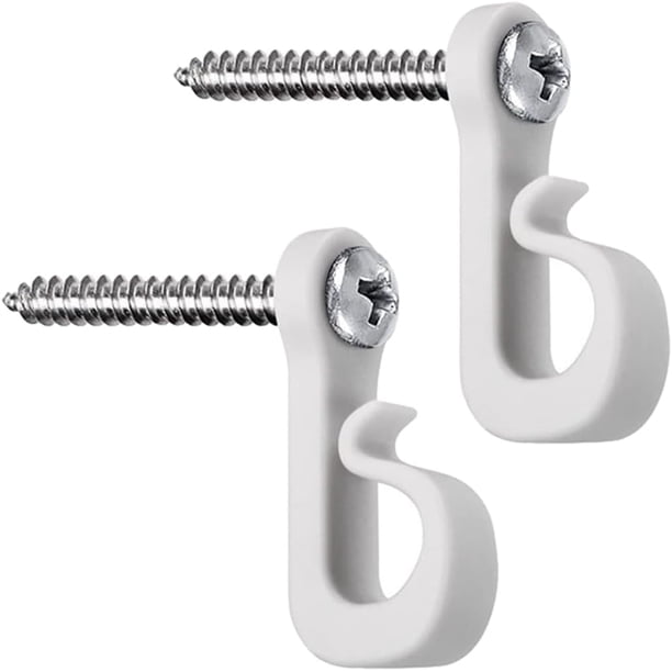 Ganchos para colgar luces de interior y exterior, ganchos de tornillo, clips para colgar luces de cadena, luces de hadas, luces de patio, ganchos de tornillo para colgar luces navideñas