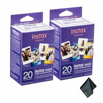 FUJIFILM INSTAX MINI Instant Film Variety Value Pack (40 Exposures)   Microfiber Cleaning Cloth