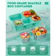thumbnail image 3 of Caja de Snacks BiuLeon Snackle Acero Inoxidable 5 Compartimentos Verde, 3 of 7