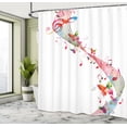 thumbnail image 4 of Ambesonne Music Shower Curtain, Colorful Notes Butterfly, 69"Wx75"L, Multicolor, 4 of 4