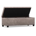 thumbnail image 4 of Simpli Home Avalon Faux Leather Storage Ottoman Bench in Distressed Gray Taupe, 4 of 13