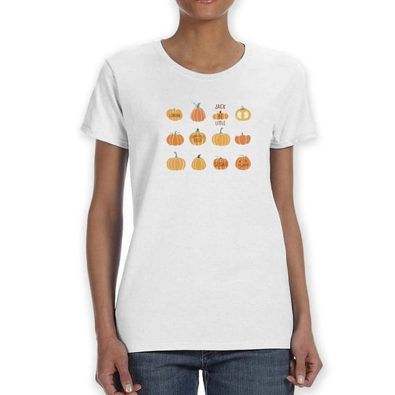 Autumn And Pumpkins T-Shirt Women -Smartprints Designs, Female Large