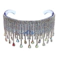 thumbnail image 2 of Gafas de sol BLESIY Gafas de terre de cristal con borla de moda para mujer Azul, 2 of 7