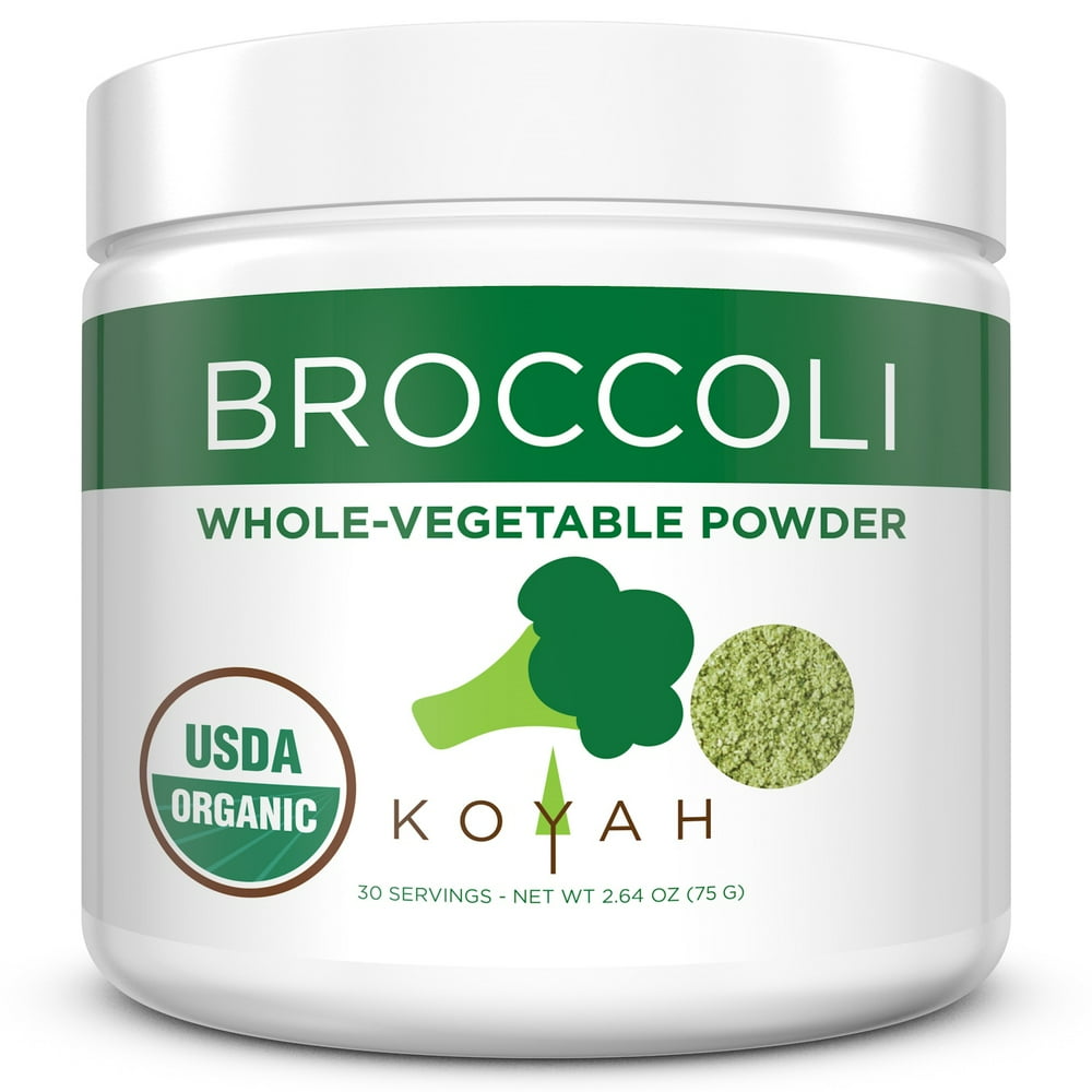KOYAH Organic Freezedried Broccoli Powder (1 Scoop Equivalent to 1/4