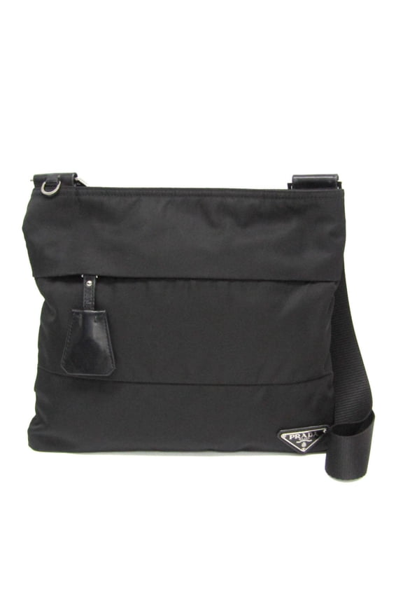 Pre-Owned Prada TESSUTO BT0741 Women's Nylon Shoulder Bag Black (Good)