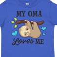 thumbnail image 4 of Inktastic My Oma Loves Me with Sloth and Hearts Boys or Girls Toddler T-Shirt, 4 of 5