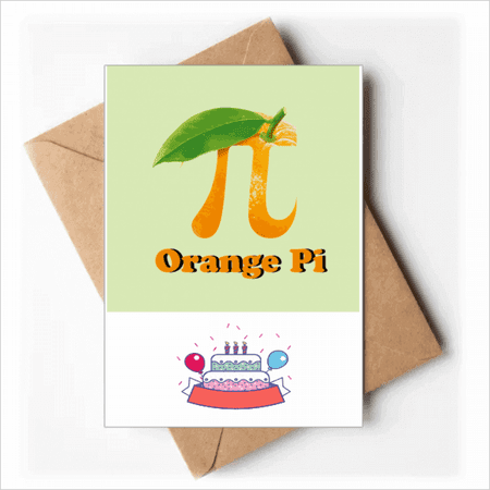 Calculation Mathematical Pi Orange Happy Birthday Greeting Cards ...