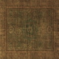 thumbnail image 1 of Ahgly Company Indoor Square Abstract Brown Modern Area Rugs, 7' Square, 1 of 4