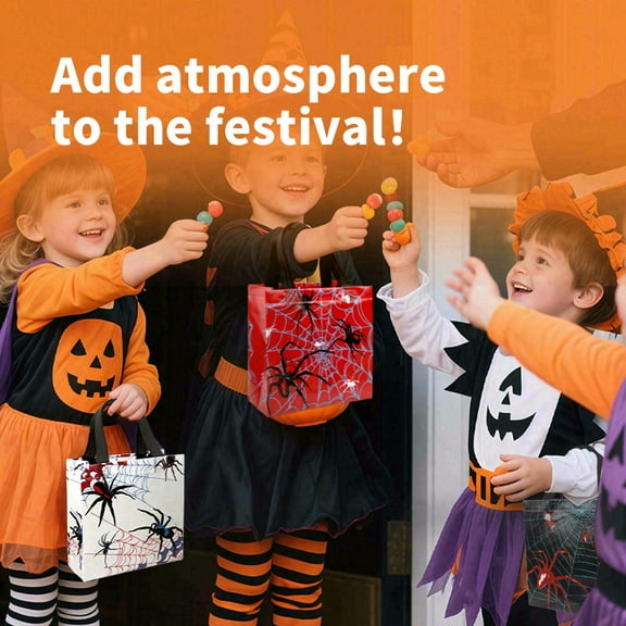 40pcs Spider-themed Party Gift Bags, Halloween Trick-or-Treat Bags, "Trick or Treat" Handbags, suitable for Birthday Parties, Halloween, and All Hallows' Eve.