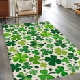 thumbnail image 2 of St. Patrick's Day Area Rugs 4'x6', Washable Small Throw Rugs for Office Bathroom, Vintage Spring Green Lucky Irish Clovers Indoor Outdoor Rug Non-Slip Low Pile Carpet Runner Reversible Floor Mats, 2 of 8