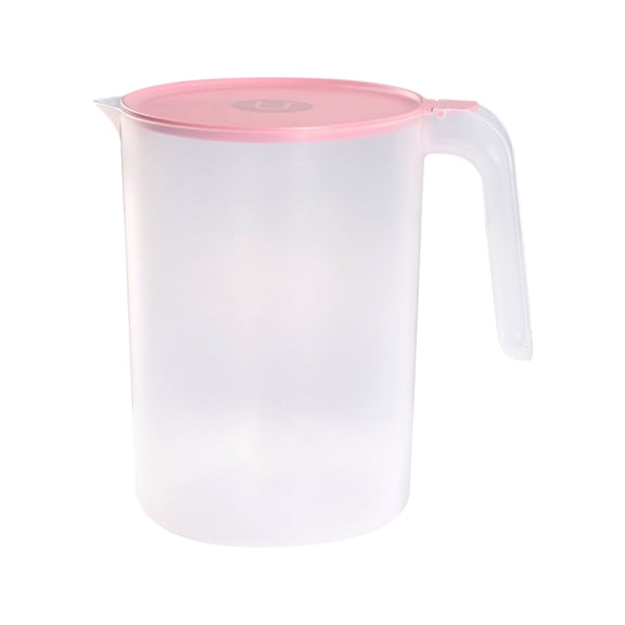 Beverage Container Large Capacity Plastic Cold Water Pitcher Drinkware, Heat Resistant Kitchen Gadget, Wide Mouth Vessel for Household Iced Tea Fruit Juice Daily Storage