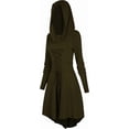 thumbnail image 2 of Vestido gótico de mujer, ropa medieval, disfraz de Halloween, vestido renacentista con capucha para Halloween, carnaval, 2 of 5