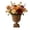 Multicolor#01, variant on Woven Flower Pot, Decorative Planter, Natural Rattan Tapered Flower Basket Container with Saucer and Artificial Flowers Set for Living Room Windowsill Office Tabletop
