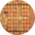 thumbnail image 1 of Ahgly Company Indoor Round Oriental Brown Traditional Area Rugs, 4' Round, 1 of 4