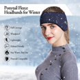 thumbnail image 3 of Bandeau en Molleton pour Queue de Cheval, Chauffe-Oreilles de Course pour Femmes - Parfait pour les Sports Extérieurs d'Hiver, 3 of 6