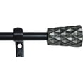 thumbnail image 2 of Urbanest Adjustable Single Curtain Rod Set Black With Silver Truss Finials – 3/4-Inch Diameter, With Black Rod, 28–48 Inches, 2 of 2