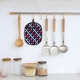 thumbnail image 5 of Pofeuu Patriotic Star Print Silicone Pot Mat Mitten With Hanging Loop Heat Resistant Oven Mitts Non-Slip Bbq Baking Smoking Potholders, 5 of 7