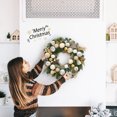 thumbnail image 2 of 24" Christmas Wreath, Pre-Lit Christmas Wreath with Lights, Battery Operated, Lighted Xmas Door Wreath with Ball Ornaments for Window Fireplace Garage, Indoor/Outdoor Christmas Decor, 2 of 9