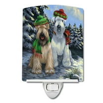 Wheaten Terrier Christmas Snowdog Ceramic Night Light
