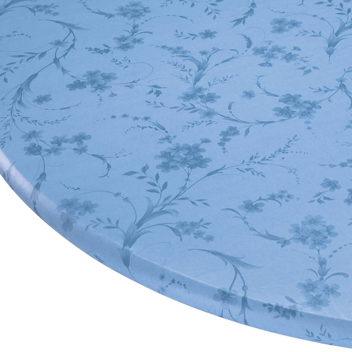Floral Swirl Elasticized Table Cover-42"x68" Oval-Blue - image 1 of 3