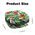 thumbnail image 2 of Sanitary Napkin Storage Bag for Girls Women, Portable First Period Pads Bag Tampons Holder Girls Travel Makeup Bag, Large Capacity Watercolor Green and Red Tropical Leaves and Flowers, 2 of 6