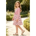 thumbnail image 5 of Lanbubble Girls Dress With Cardigan Set For Teen 7-14T Adjustable Cami Dress with Long Sleeve 2 Piece Set Pink Butterfly Fall Dresses, 5 of 8