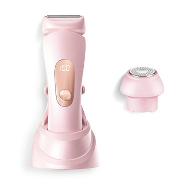 Recortadora de Bikini para Mujer: Afeitadora Eléctrica Indolora para Piel de Seda, Recortadora de Vello 2 en 1, Resistente Al Agua IPX7.