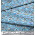 thumbnail image 2 of Soimoi Blue Cotton Cambric Fabric Triangle Art Geometric Fabric Prints By Yard 42 Inch Wide, 2 of 3
