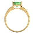 thumbnail image 4 of 2.5ct oval cut green Zircon 18k yellow gold Bridal Wedding Engagement Promise Anniversary Ring for Women size 10.5, 4 of 7