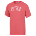 thumbnail image 2 of Men's-ComfortWash  Pink Rutgers Scarlet Knights Distressed Arch T-Shirt, 2 of 3