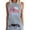 Grey, variant on Black Women's Gradient Coconut Tree Tank Tops Summer Sleeveless V Neck Button down Shirt, Xxl