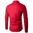 thumbnail image 3 of Blusa y camisa de manga larga con cuello vuelto para hombre, blusa tipo cárdigan con estampado de botones y cuello vuelto, blusa de poliéster para hombre, 3 of 3