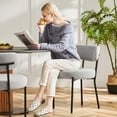 thumbnail image 4 of CONCETTA Set of 4 Mid-Century Modern Dining Chairs, Round Kitchen Chairs with Curved Backrest, Gray, 4 of 6