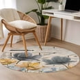 thumbnail image 4 of Spring Tulips Flower Round Area Rug 3Ft Washable Small Circle Rugs for Kitchen Entryway, Vintage Floral Barn Doors Rustic Beige Non-Slip Carpet Floor Mats Indoor Outdoor Carpet Runner Home Decor, 4 of 8