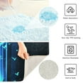thumbnail image 3 of Yayeee Bath Rug for Bathroom Floor Non Slip Contour Fluffy Soft Absorbent Mat, 20"x24", Blue Tree, 3 of 7