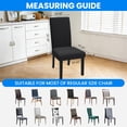 thumbnail image 4 of JIATER Chair Covers for Dining Room Stretch Washable Chair Slipcovers Protector Set of 6,Black, 4 of 7