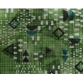 thumbnail image 4 of oneOone Georgette Viscose Green Fabric Shapes Geometric Diy Clothing Quilting Fabric Print Fabric By Yard 42 Inch Wide, 4 of 4