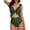 Dark Green, variant on Women's Ruffle Monokini Tie Swimsuits Beach Bathing Suit One Piece