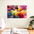 thumbnail image 3 of Elephant Stock Cloud Convergence Abstract Wall Art - Horizontal Canvas Wall Art - Living Room Wall Decor - Abstract Canvas - Orange And Gray Decor - 12" x 8", 3 of 8