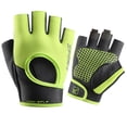 thumbnail image 2 of COMVALUE Womens Workout Gloves Low Sweat Mesh Fabric w/Grip-Lock Silicone Palm (Green, L), 2 of 3