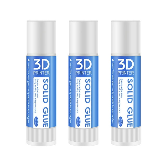 Amdohai 3pcs 3D Printer Solid Glue Stick Anti Edge Warping Adhesive Glue Non-toxic Washable for Hot Bed Platform Glass Plate